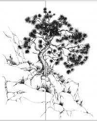 Пескоструйный рисунок Дерево 220